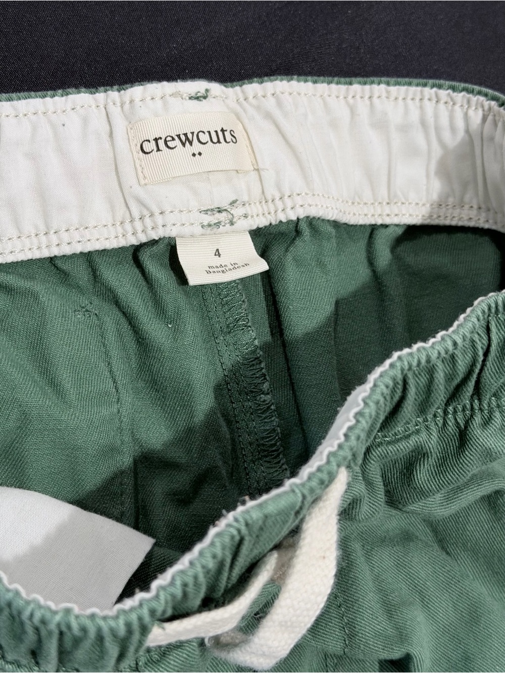 Crewcuts Forest Green Drawstring Kids Shorts